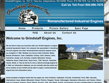 Tablet Screenshot of grindstaffengines.com
